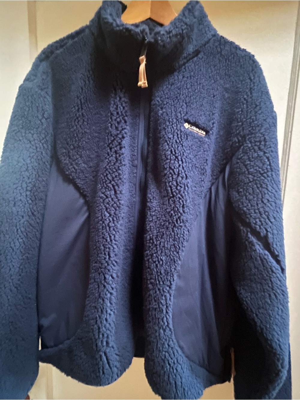Columbia Madhappy Men’s Navy Sherpa Fleece Jacket Size XXL